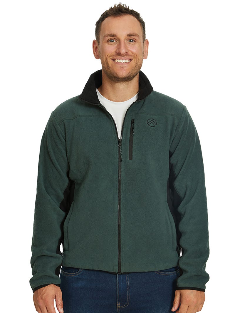 Green polar fleece top