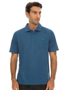 Cougars Blue Quik Dry Textured Check Polo