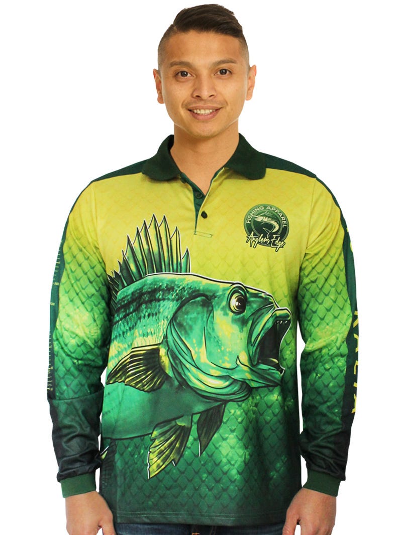Anglers Edge Green Australia Fishing Polo