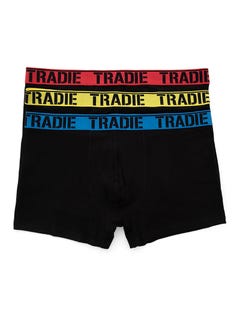 Tradie Multi Coloured Fitted Trunks 3 pack 