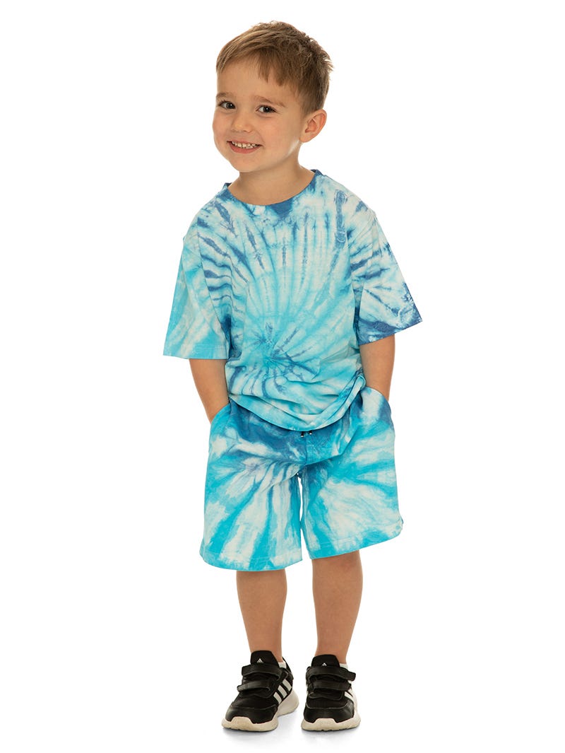 Tie dye shorts kids sale