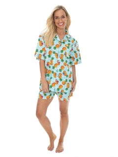 Two Piece Pyjama Set Pineapple Print