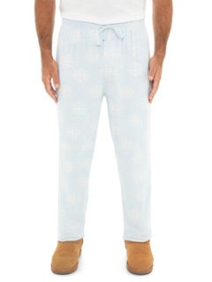 Mens Soft Blue Snowflake Pyjama Pant