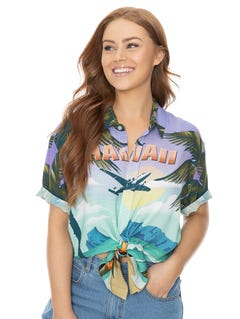 Rayon Welcome to Hawaii Shirt Multi