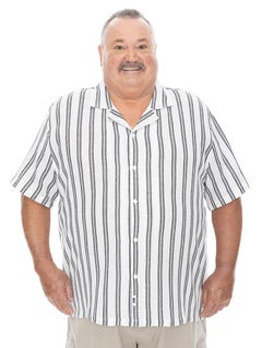 Big Mens Black Stripe Shirt