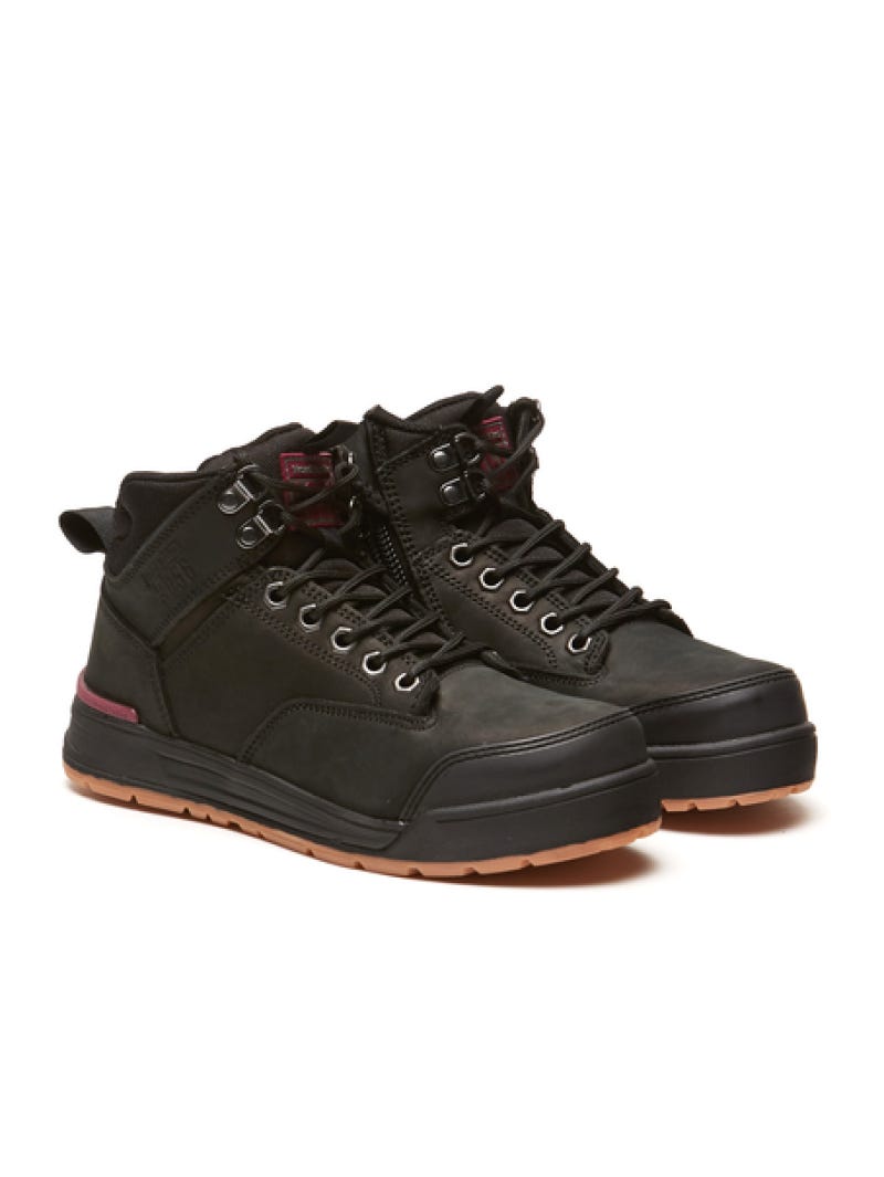 Hard Yakka Ladies Steel Cap Work Boots Black