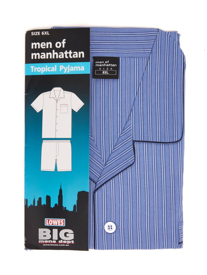 Manhattan Tropical Pyjamas Sky Stripe New Zealand Lowes